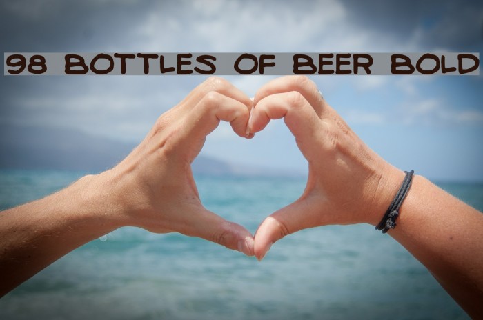98 Bottles of Beer Bold Font examples