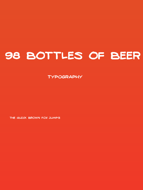 98 Bottles of Beer Bold Poster