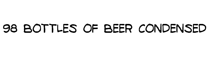 98 Bottles of Beer Condensed Fonte