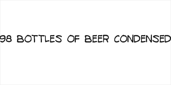 98 Bottles of Beer Condensed Logo