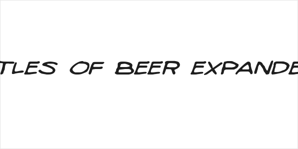 98 Bottles of Beer Expanded Italic Logo