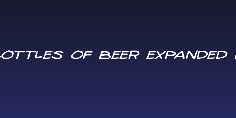 98 Bottles of Beer Expanded Italic Social Header