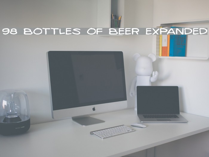 98 Bottles of Beer Expanded Font examples