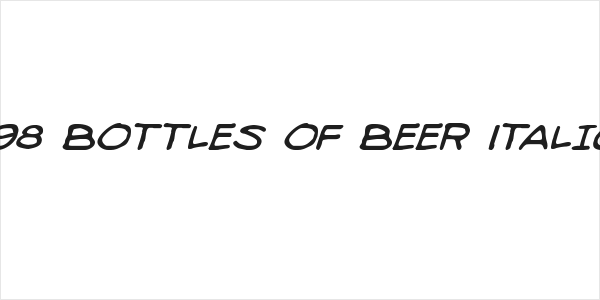 98 Bottles of Beer Italic Logo