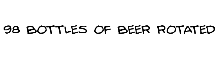98 Bottles of Beer Rotated  नि: शुल्क फ़ॉन्ट्स डाउनलोड