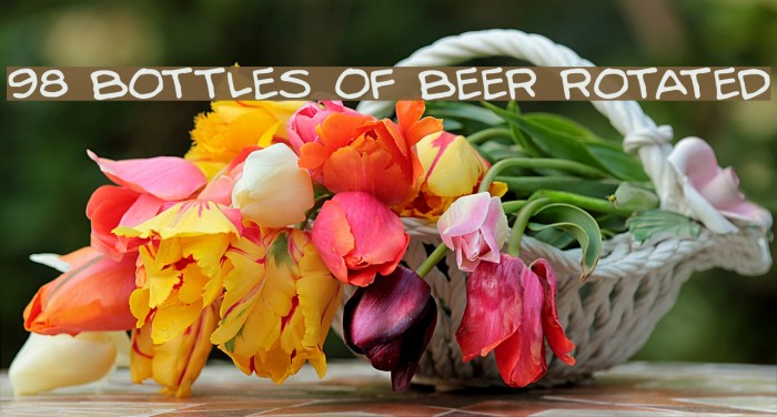 98 Bottles of Beer Rotated Font examples