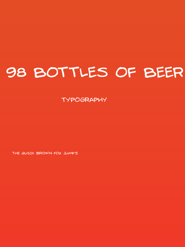 98 Bottles of Beer Rotated Poster