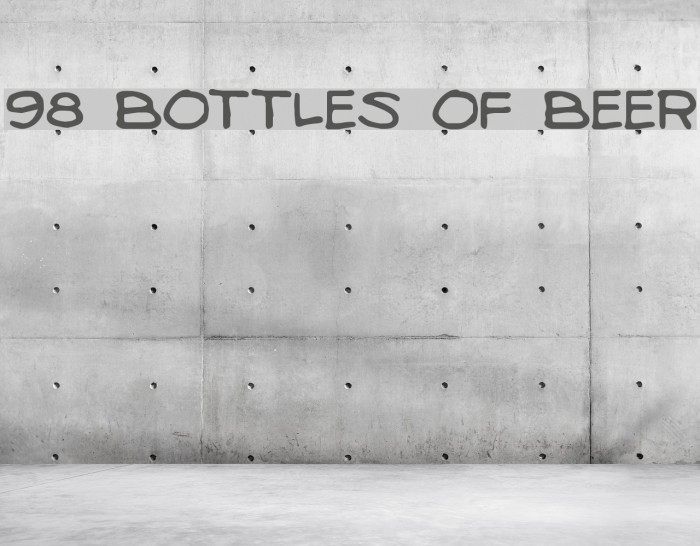 98 Bottles of Beer Font examples