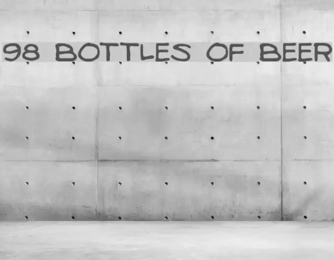 98 Bottles of Beer Font examples