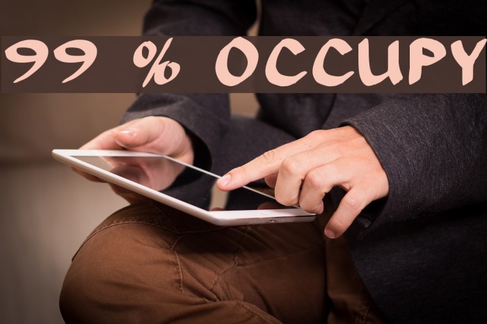 99 % OCCUPY Font examples
