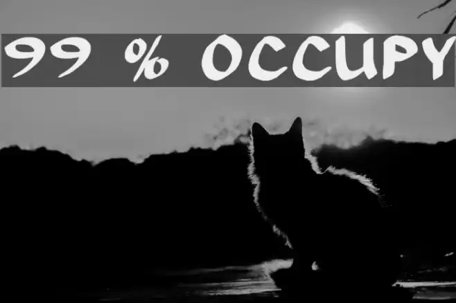 99 % OCCUPY Font examples