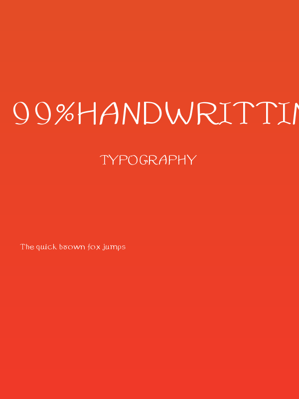 99%HandWritting Poster