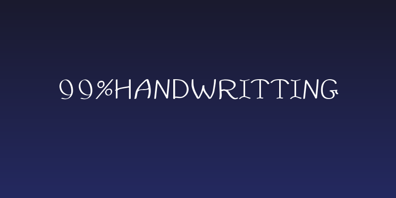 99%HandWritting Social Header