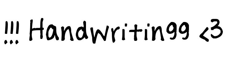 !!! Handwritingg 3 फ़ॉन्ट
