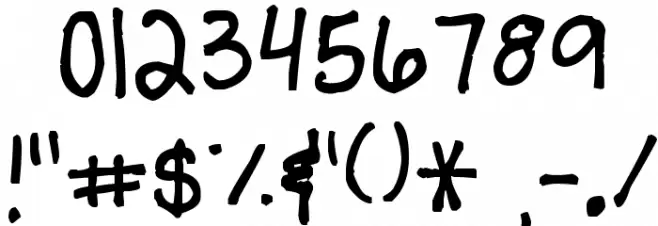 !!! Handwritingg 3 フォント その他の文字