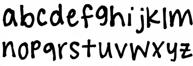 !!! Handwritingg 3 フォント 小文字