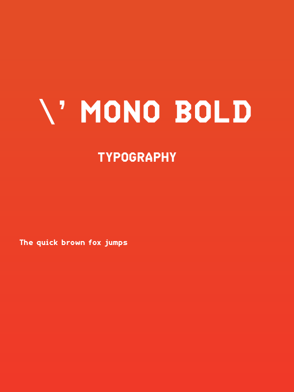 ' Mono Bold Poster