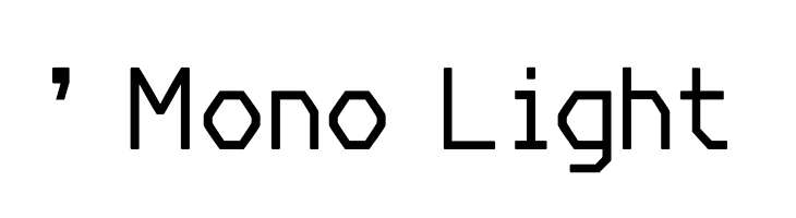 ' Mono Light  フリーフォントのダウンロード