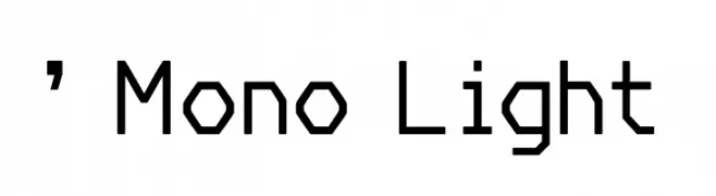' Mono Light  フリーフォントのダウンロード