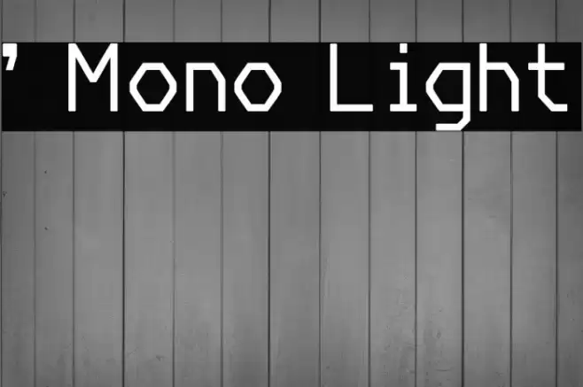 ' Mono Light Font examples