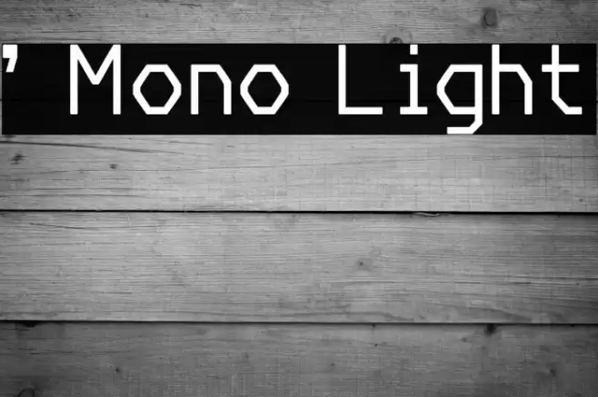 ' Mono Light Font examples