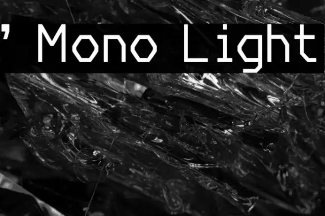 ' Mono Light Font examples