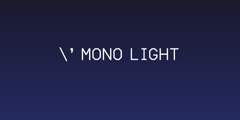 ' Mono Light Social Header