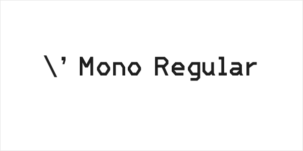 ' Mono Regular Logo