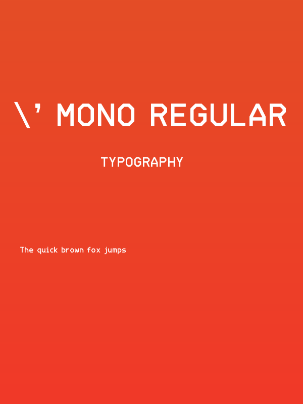 ' Mono Regular Poster