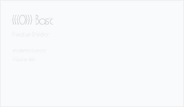 [[[O]]] Basic Business Card