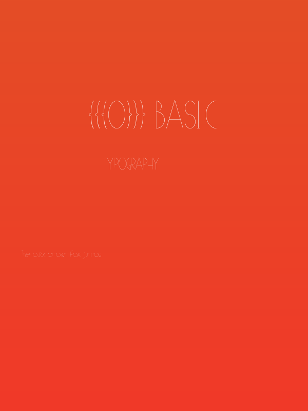 [[[O]]] Basic Poster