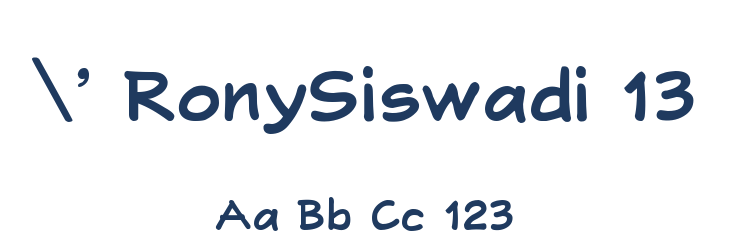 ' RonySiswadi 13 Font Preview