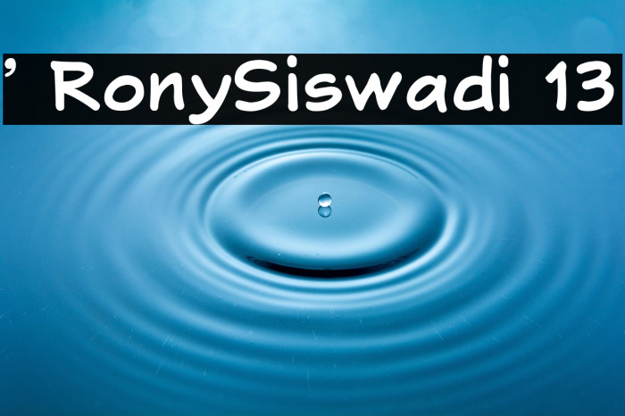 ' RonySiswadi 13 Caratteri examples