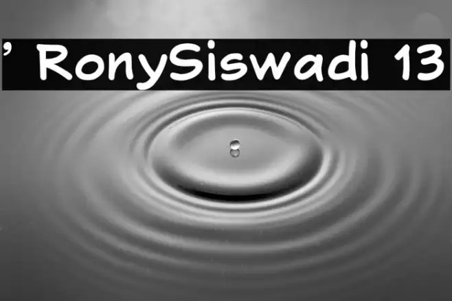 ' RonySiswadi 13 Font examples