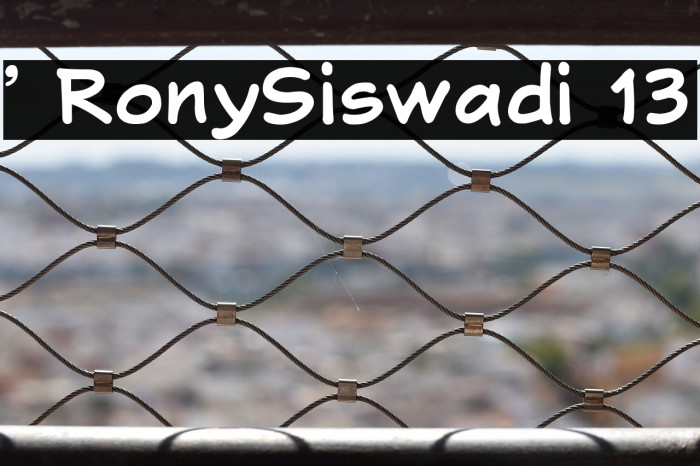 ' RonySiswadi 13 Caratteri examples