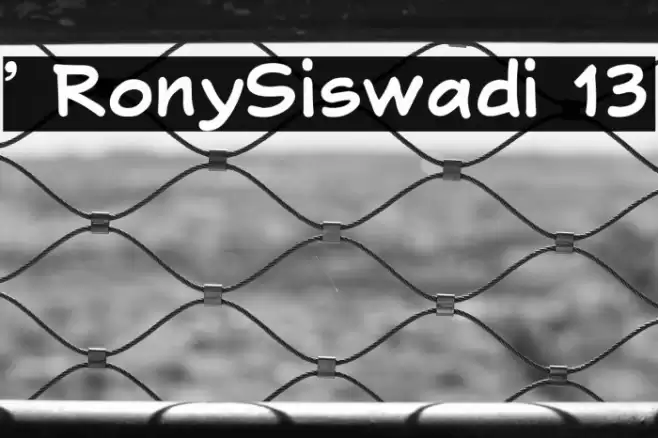 ' RonySiswadi 13 Font examples
