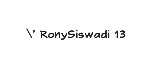 ' RonySiswadi 13 Logo