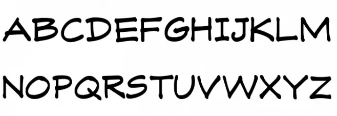 ' RonySiswadi 14 Font UPPERCASE