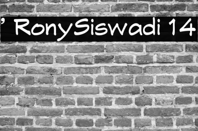 ' RonySiswadi 14 Font examples