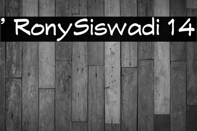 ' RonySiswadi 14 Font examples