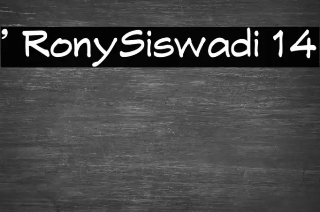 ' RonySiswadi 14 Font examples