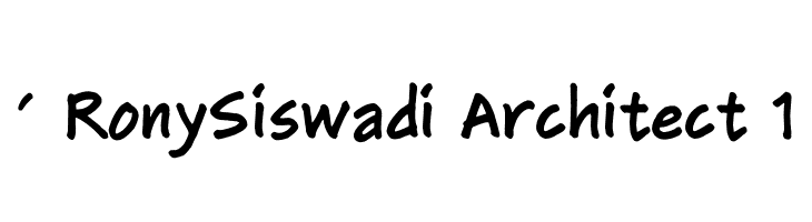 ' RonySiswadi Architect 1  font caratteri gratis