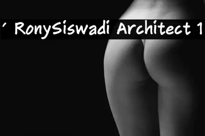 ' RonySiswadi Architect 1 Font examples