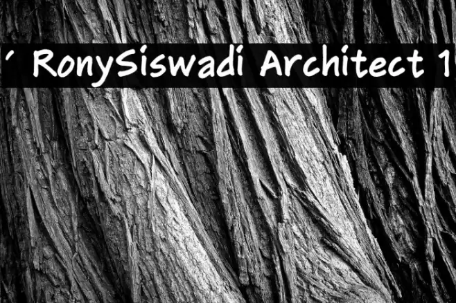 ' RonySiswadi Architect 1 Font examples