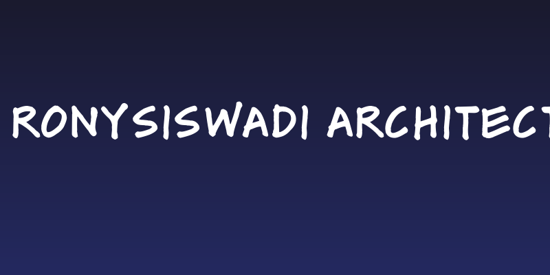 ' RonySiswadi Architect 1 Social Header