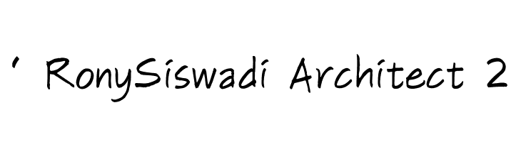 ' RonySiswadi Architect 2  font caratteri gratis