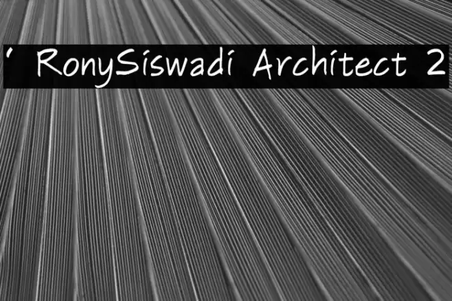 ' RonySiswadi Architect 2 Font examples