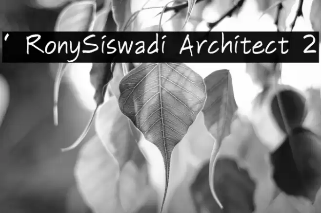 ' RonySiswadi Architect 2 Font examples