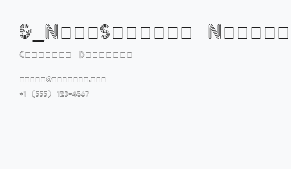 &_NearSighted Normal Business Card