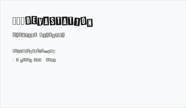 ___Devastation Business Card